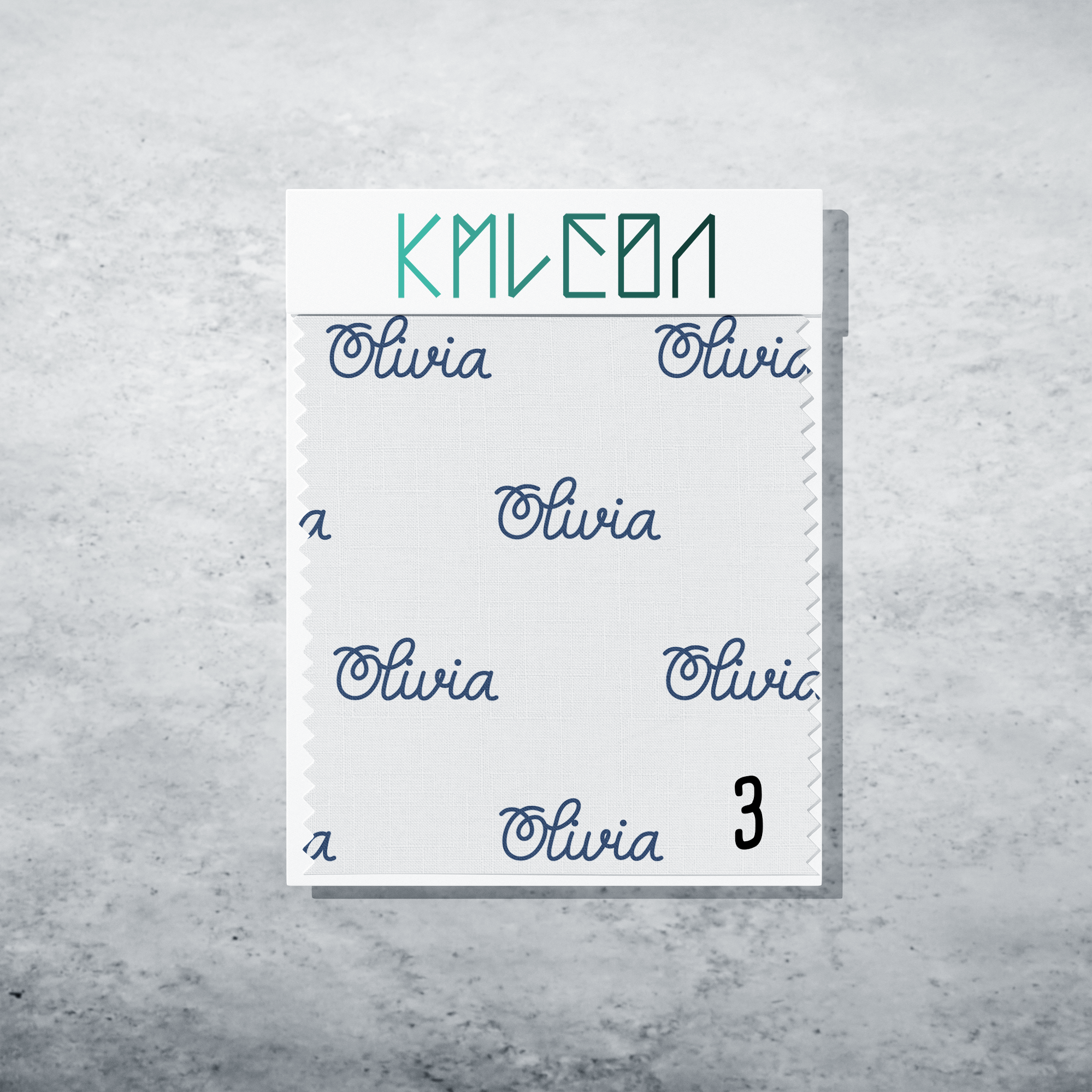 Gepersonaliseerde stof in pruisisch blauw