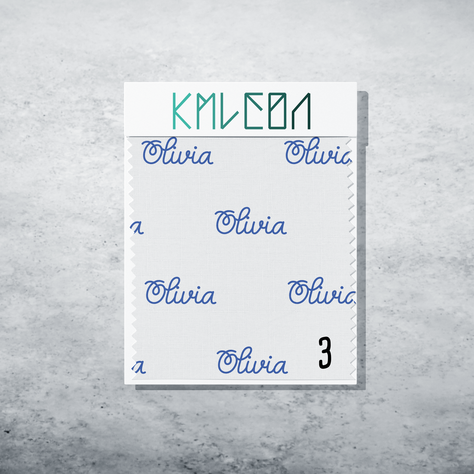 Gepersonaliseerde stof in lochmara blauw