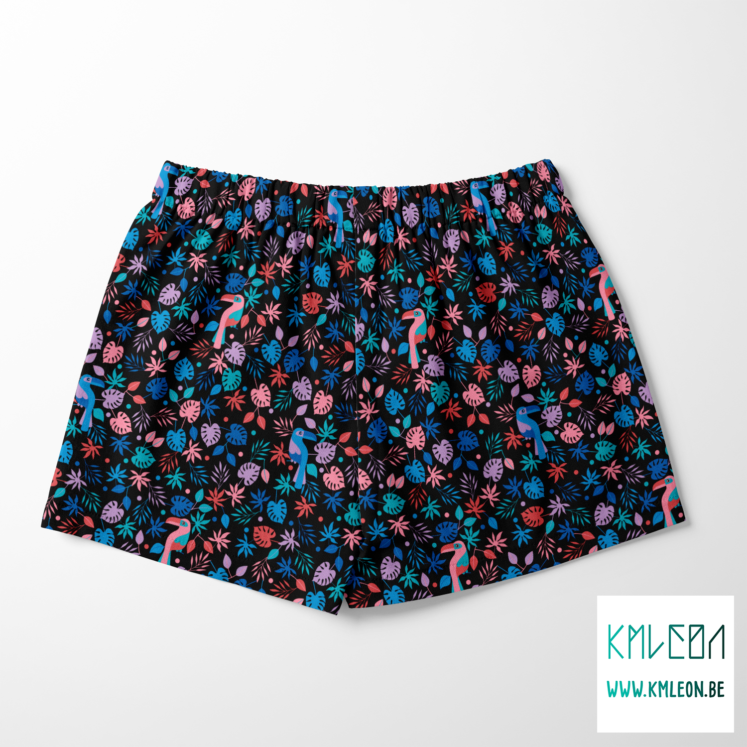 Papegaaien in de jungle stof