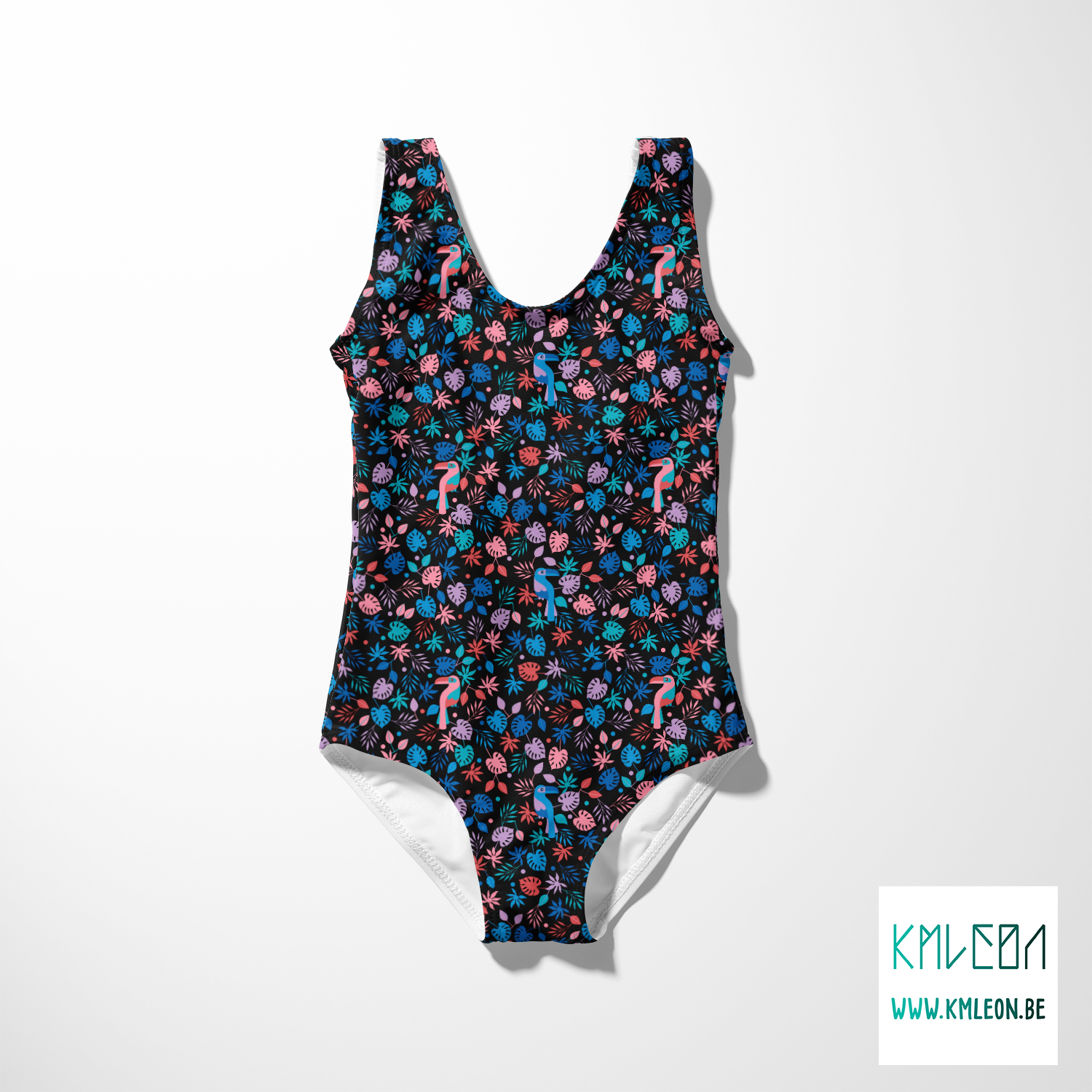 Papegaaien in de jungle stof