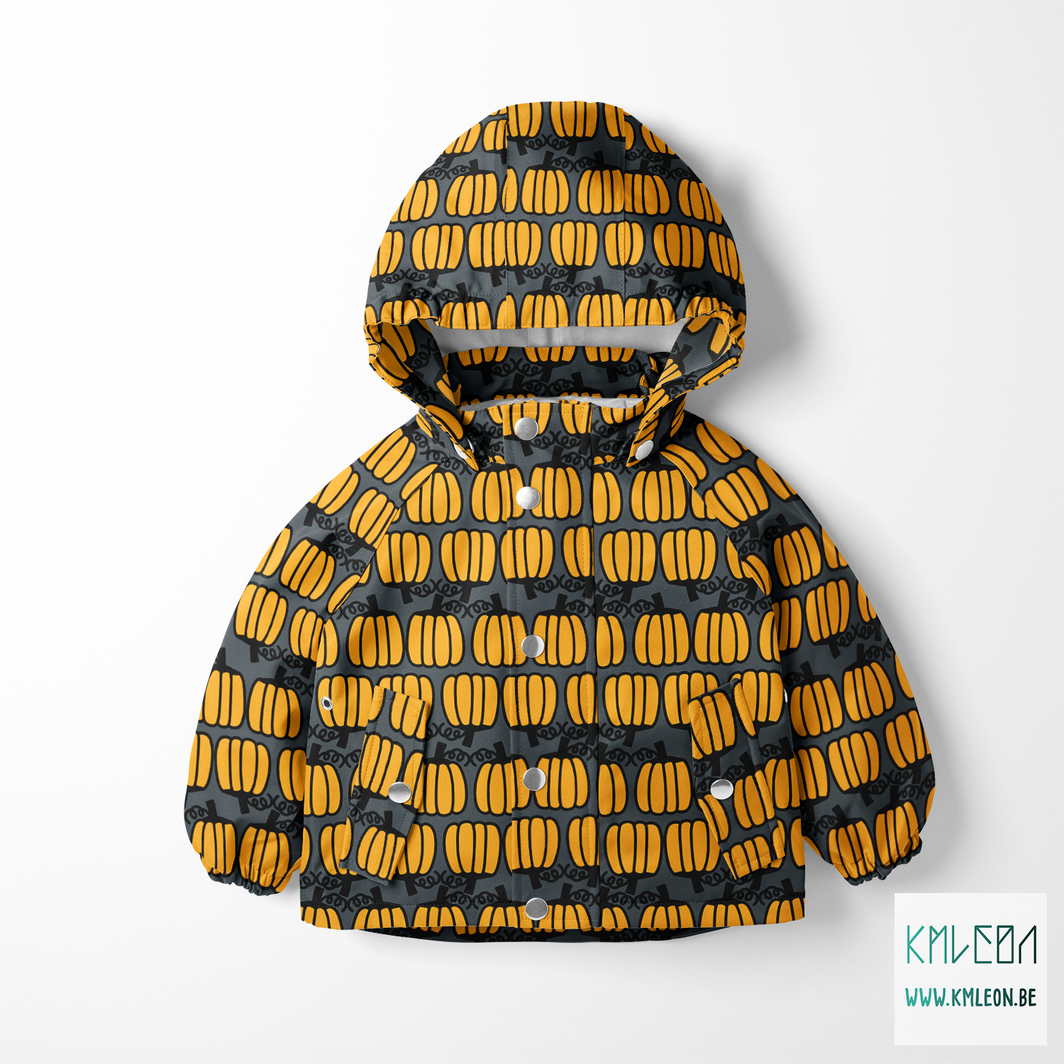 Rijen pompoenen stof