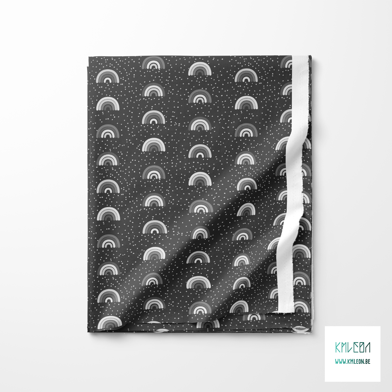 Grijze regenbogen en stippen stof
