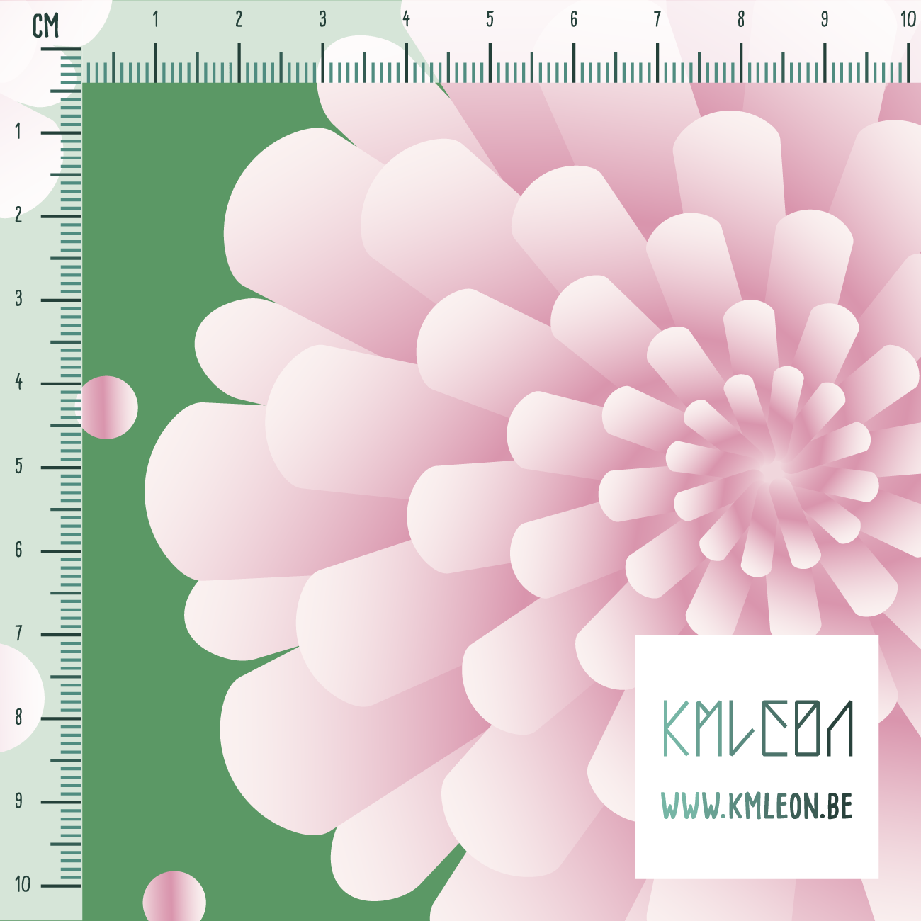 Roze 3D bloemen stof