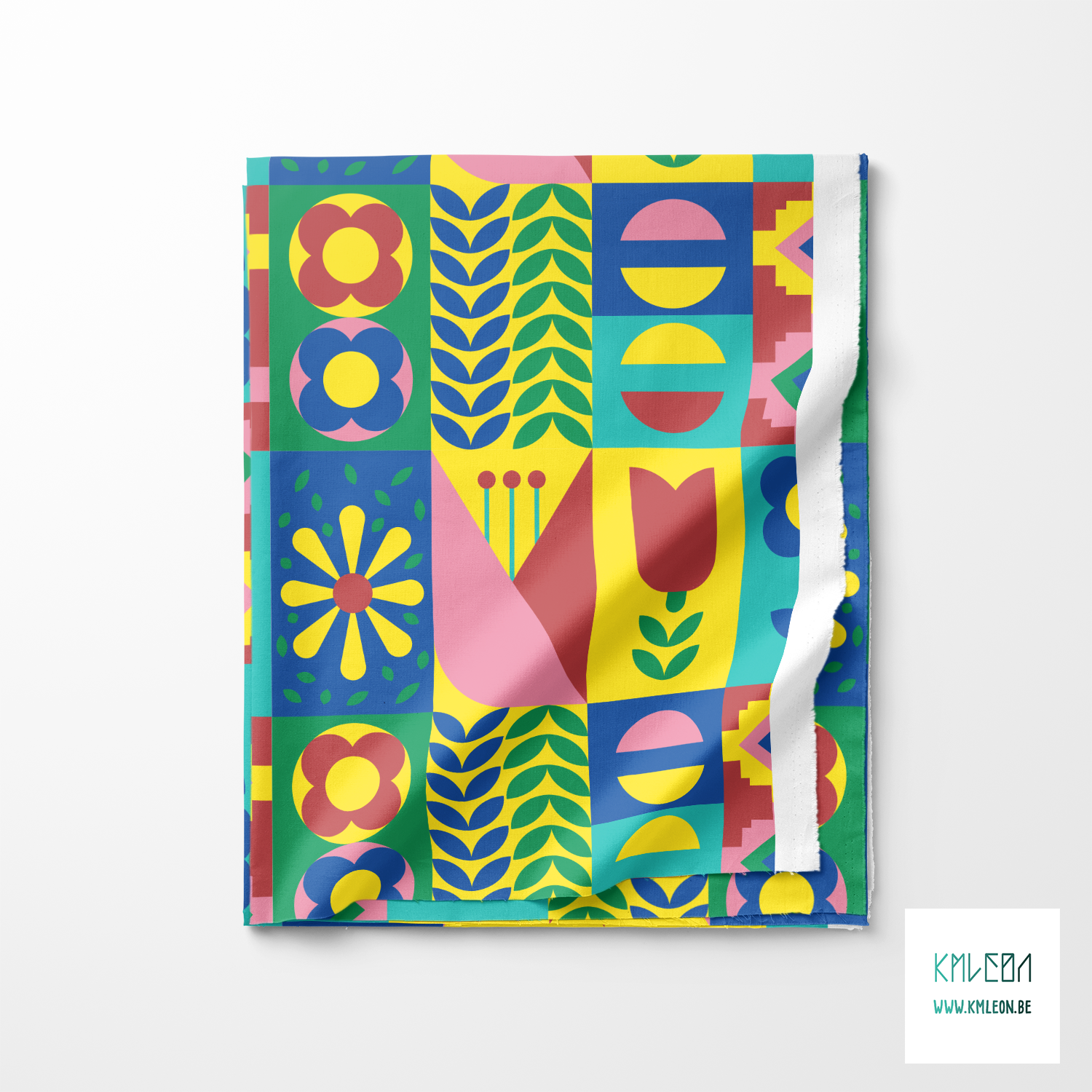 Scandinavische bloemen stof