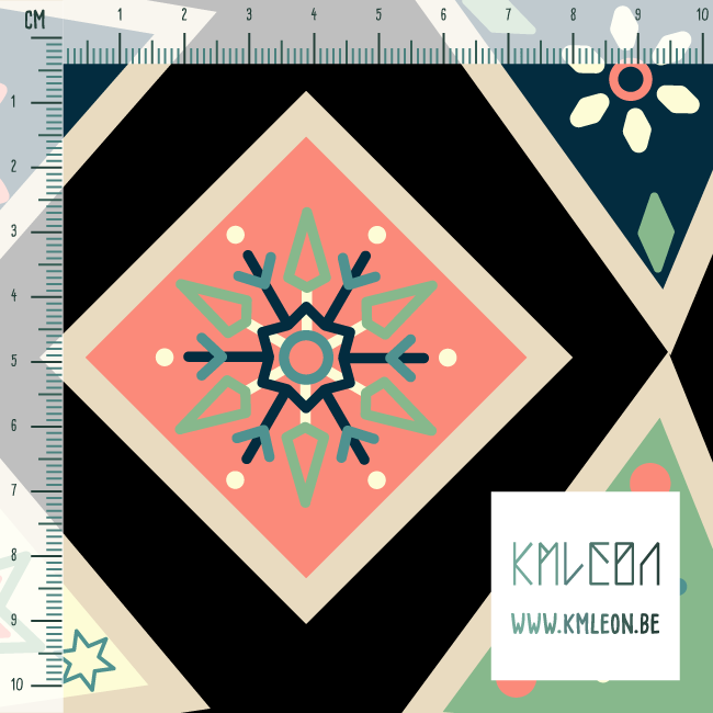 Mozaïek sneeuwsterren stof