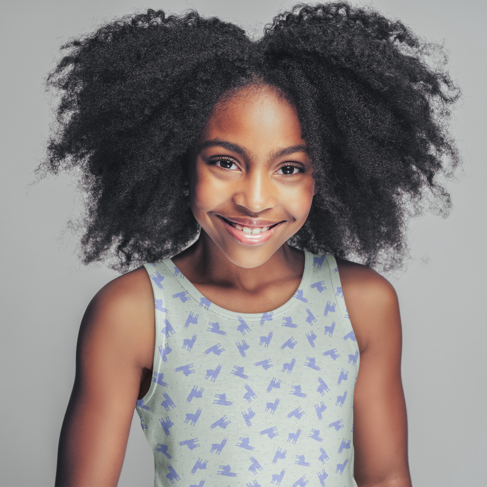 Blauwpaarse lama's en stippen stof