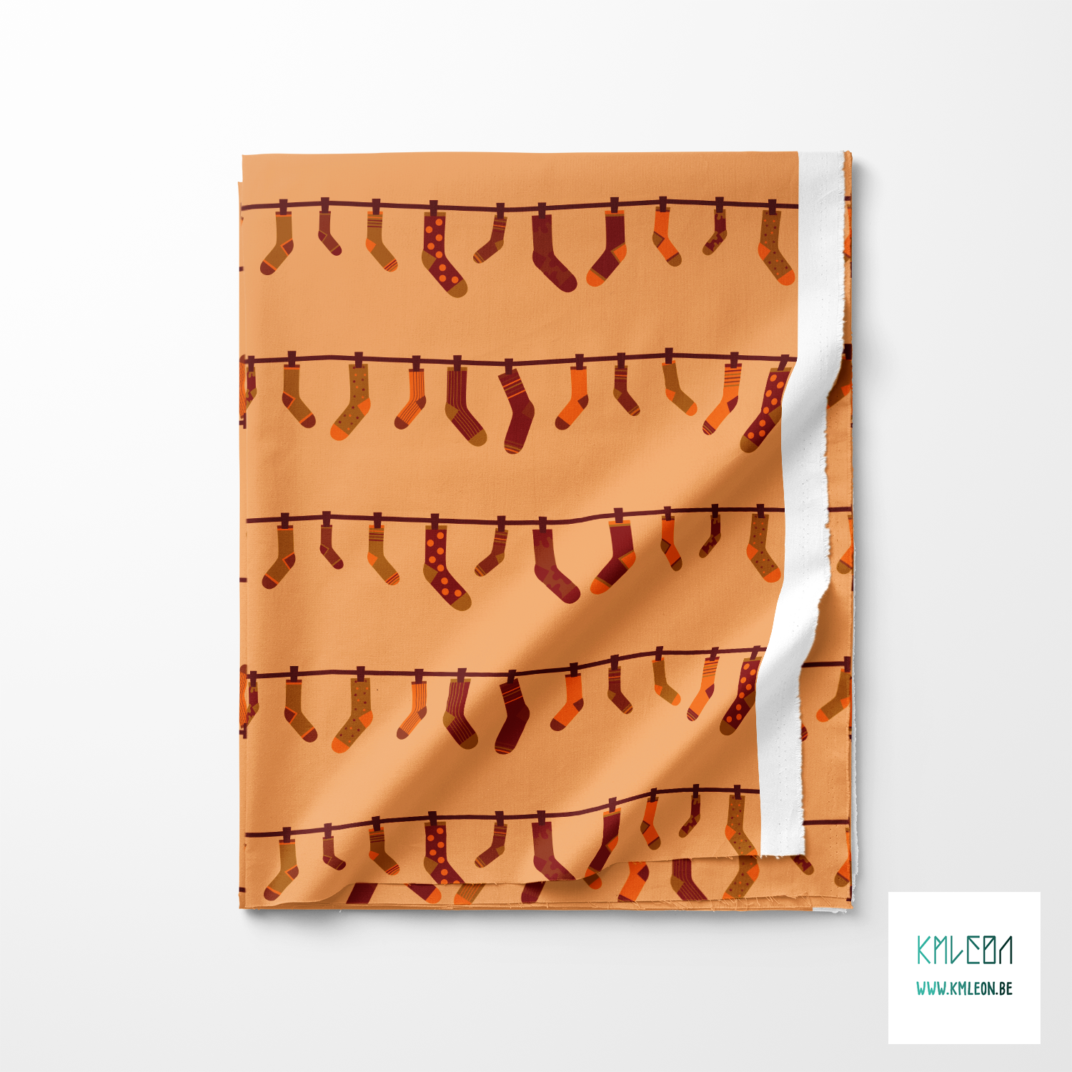 Sokken aan kledinglijn stof