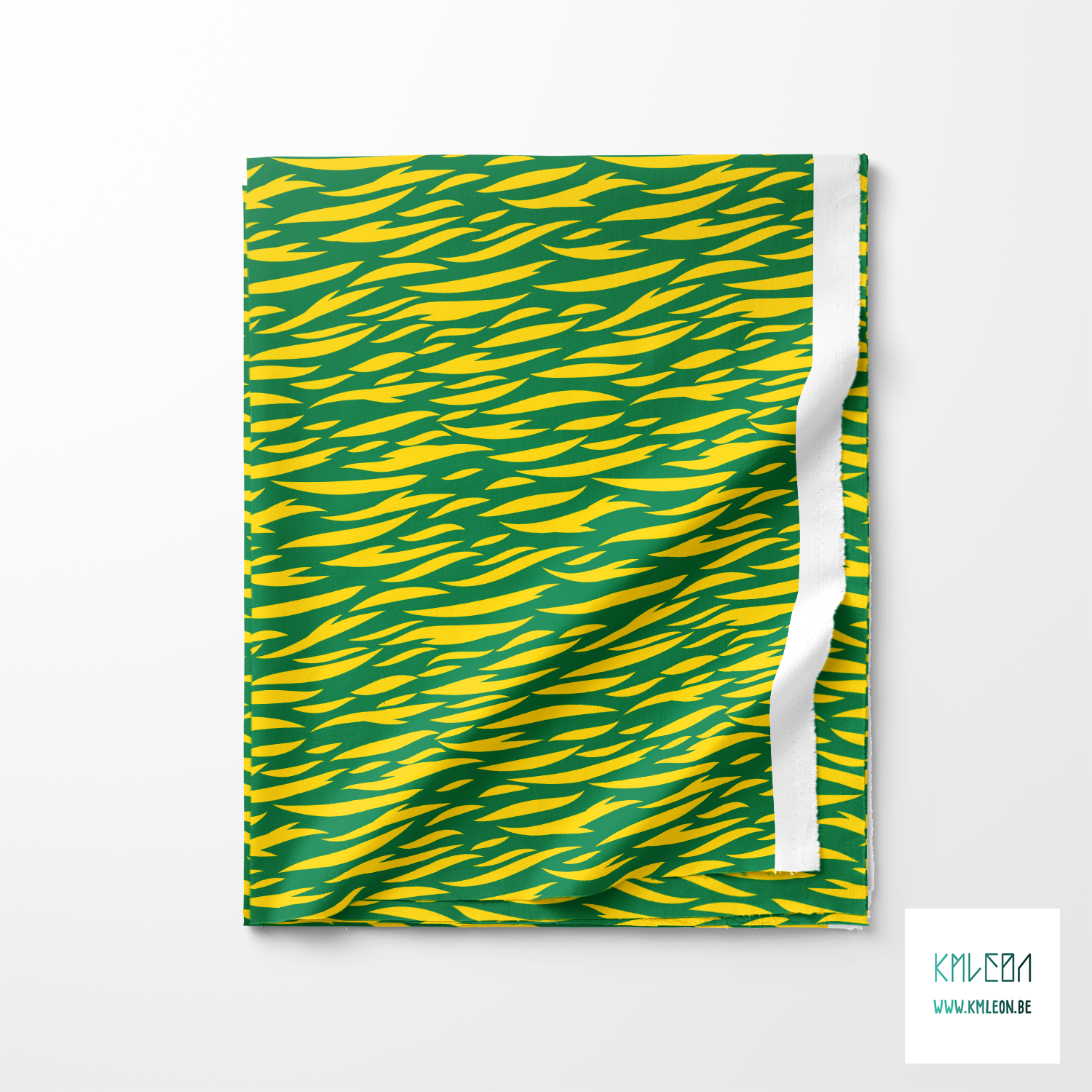 Gele tijgerstrepen stof