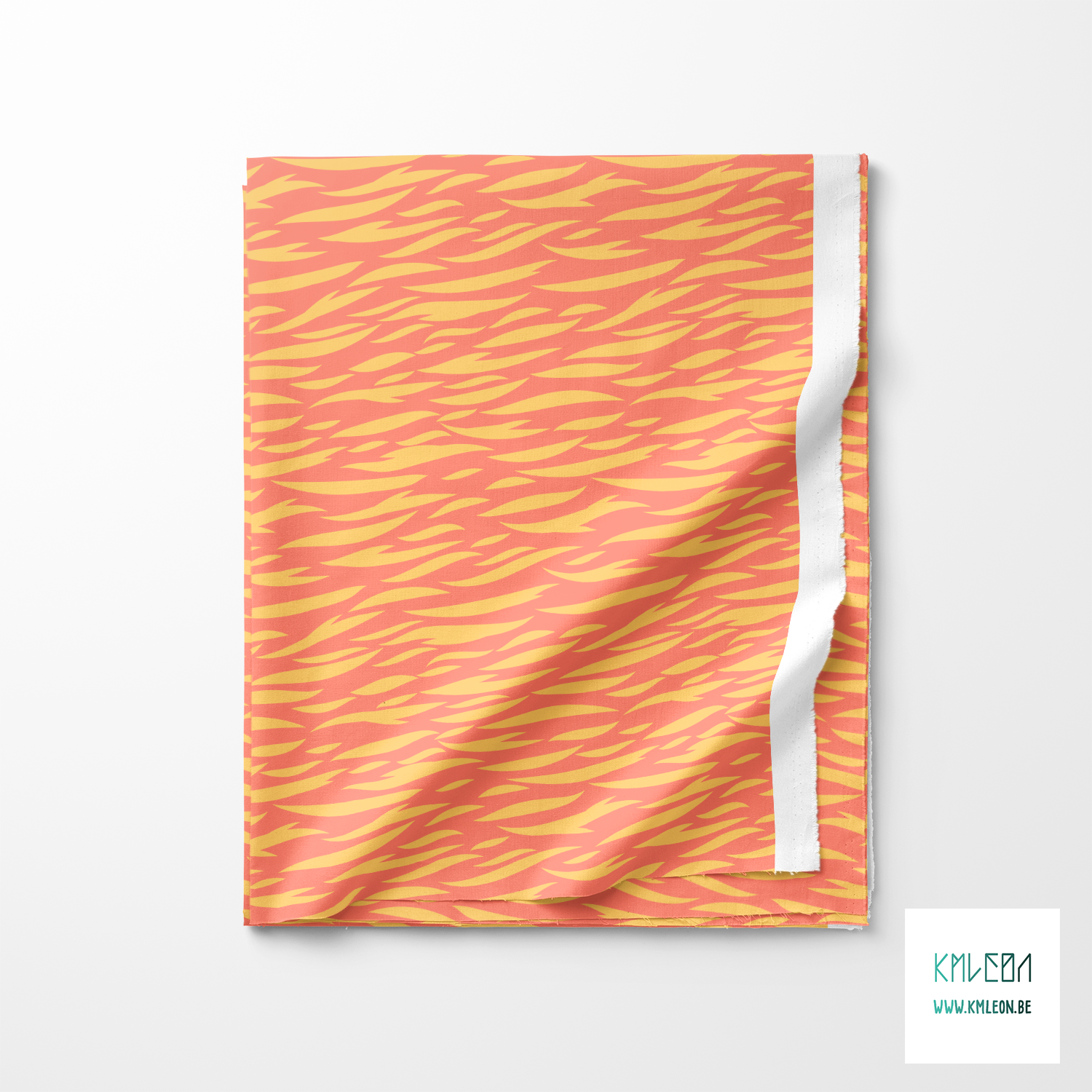 Gele tijgerstrepen stof