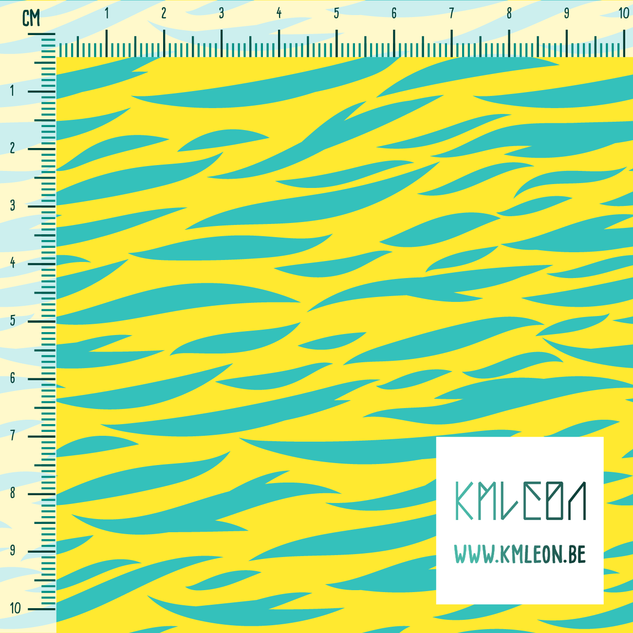 Blauwgroene tijgerstrepen stof