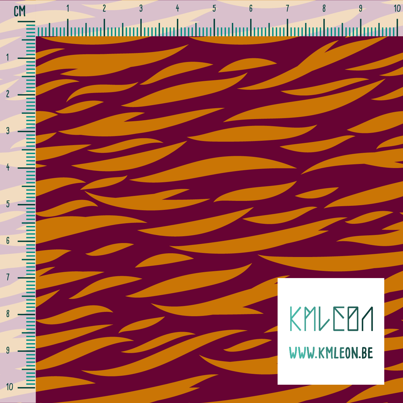 Oranje tijgerstrepen stof