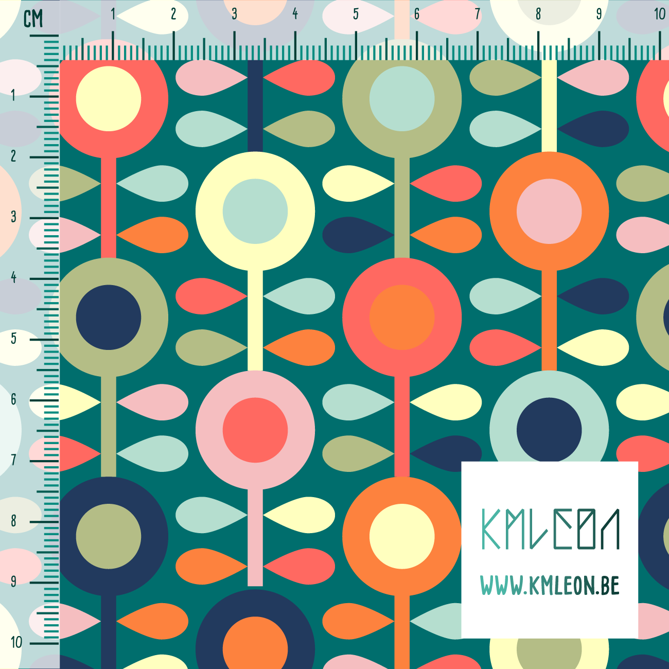 Zachte meerkleurige bloemen stof