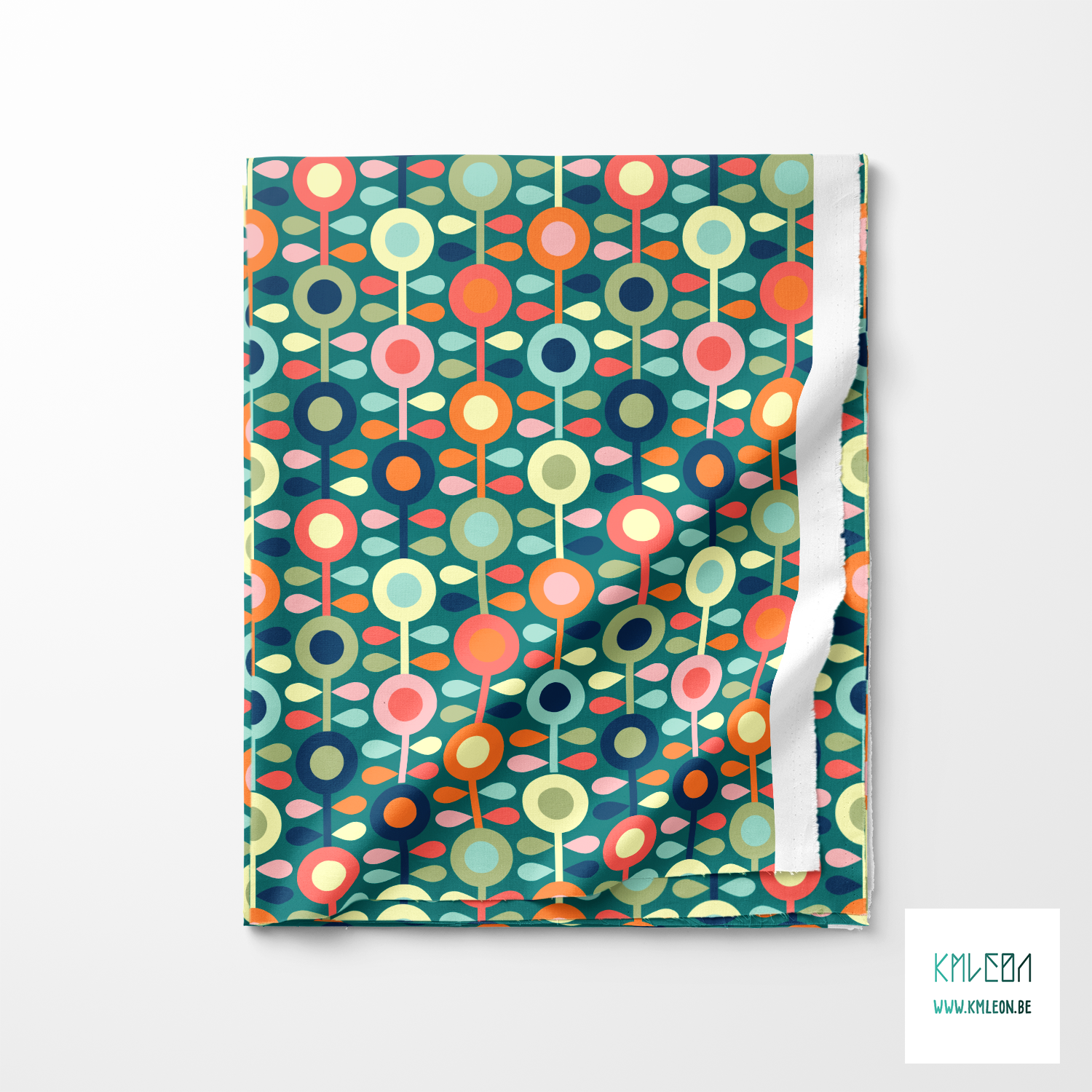 Zachte meerkleurige bloemen stof