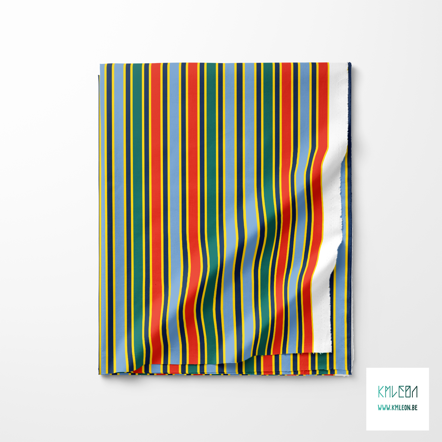 Groene, blauwe en rode vertikale strepen stof