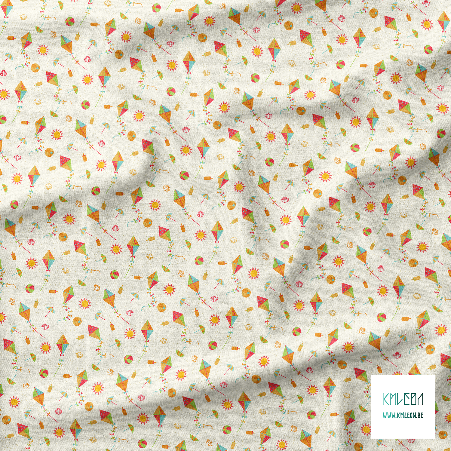 Vliegers op het strand stof