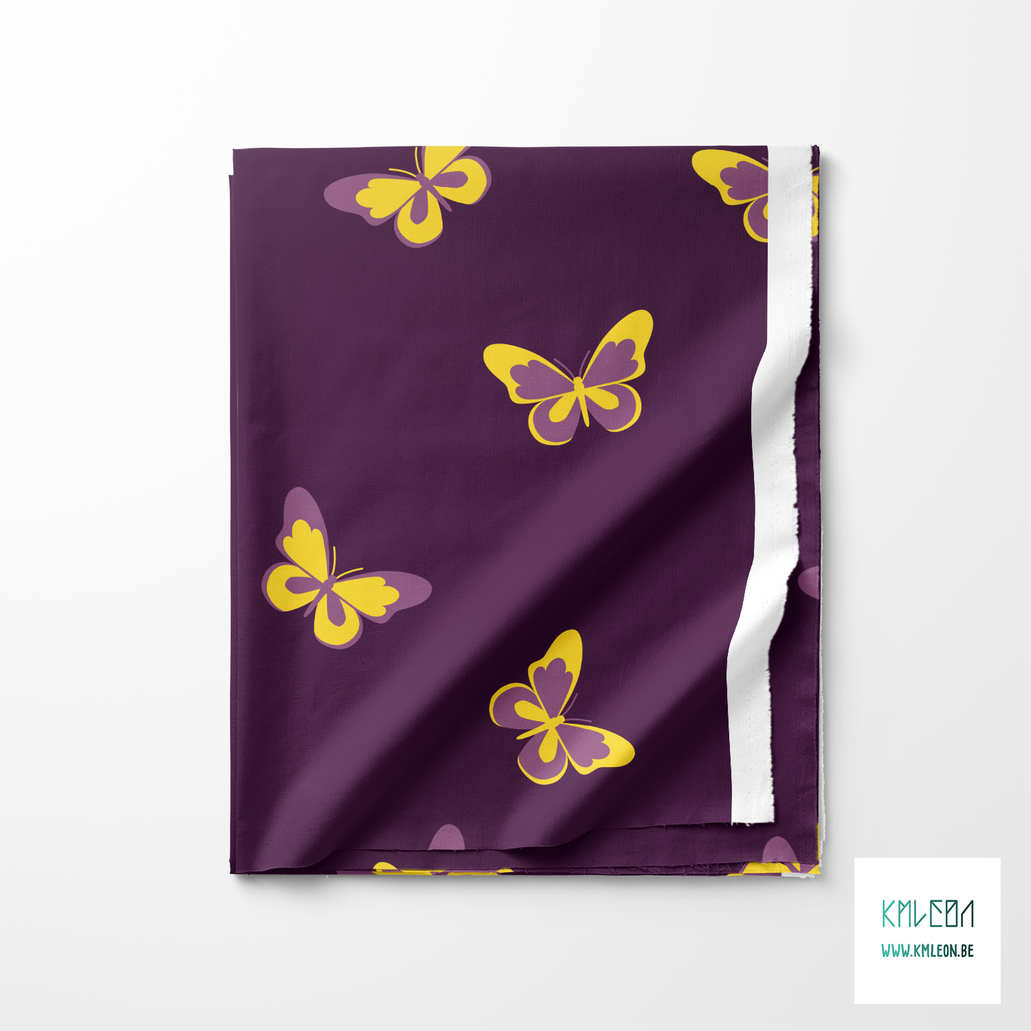 Gele en roze vlinders stof