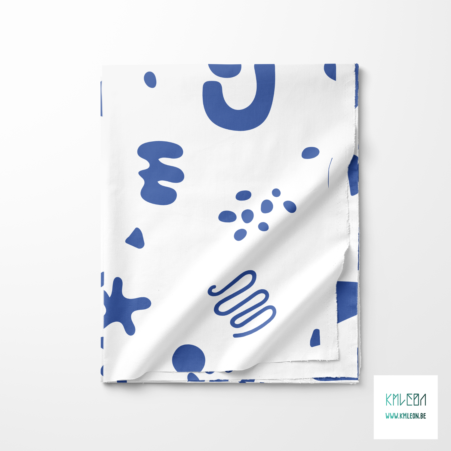 Zachte blauwe vormen stof