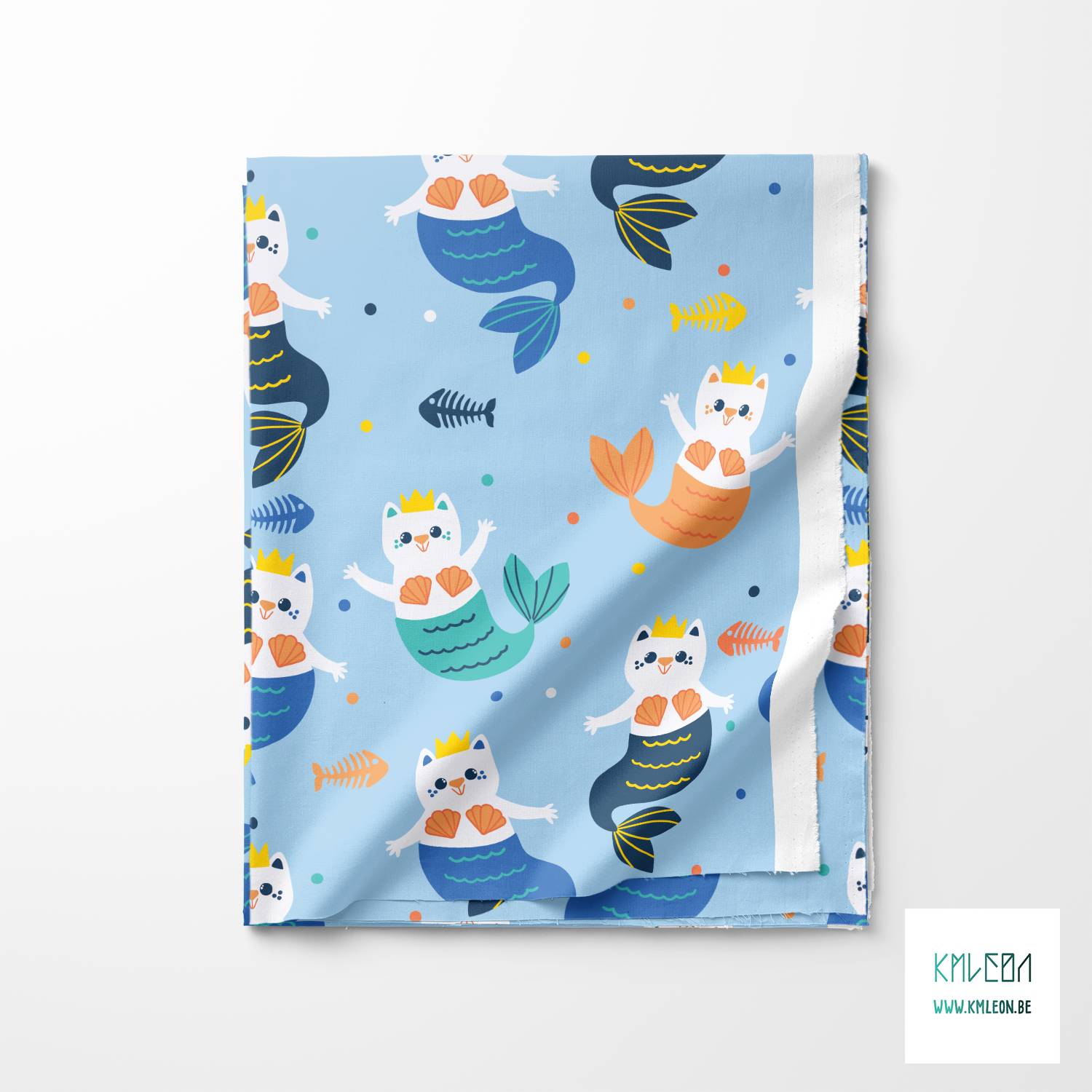 Zeemeermin katten stof