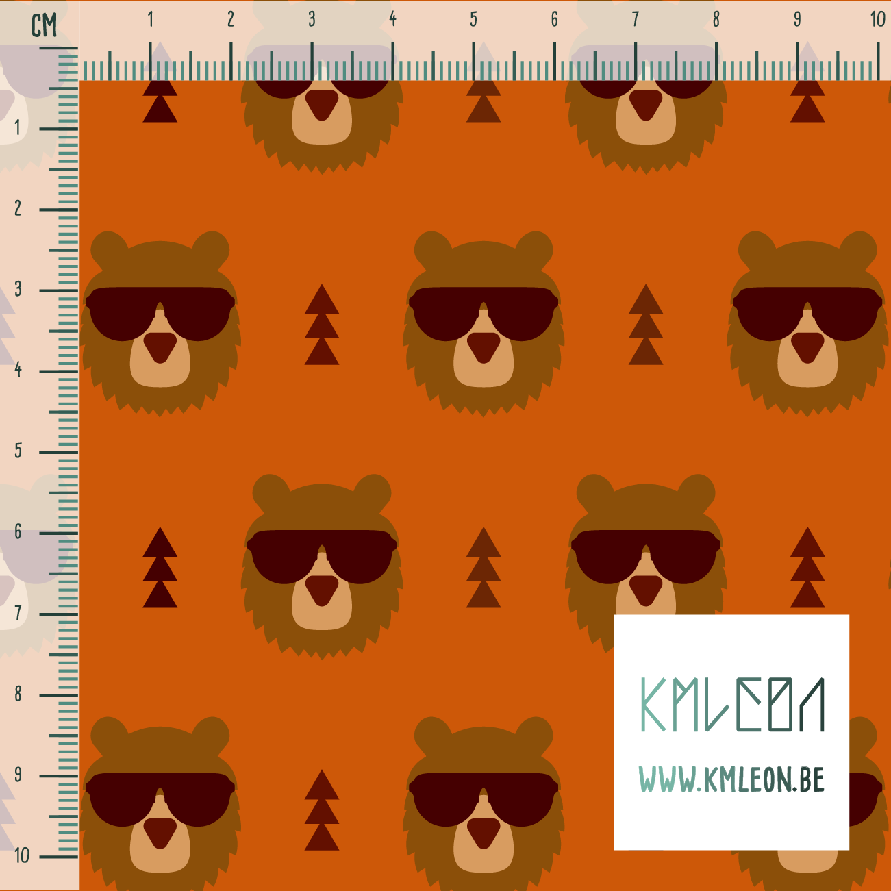 Beren met zonnebrillen stof