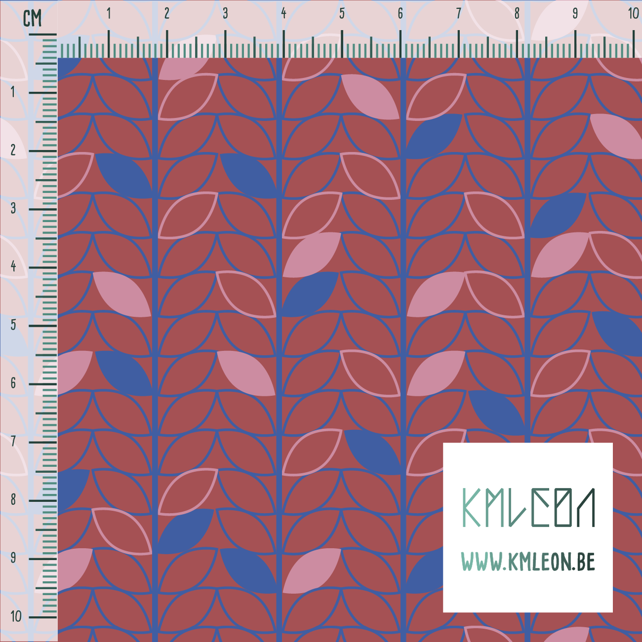 Roze en blauwe blaadjes stof