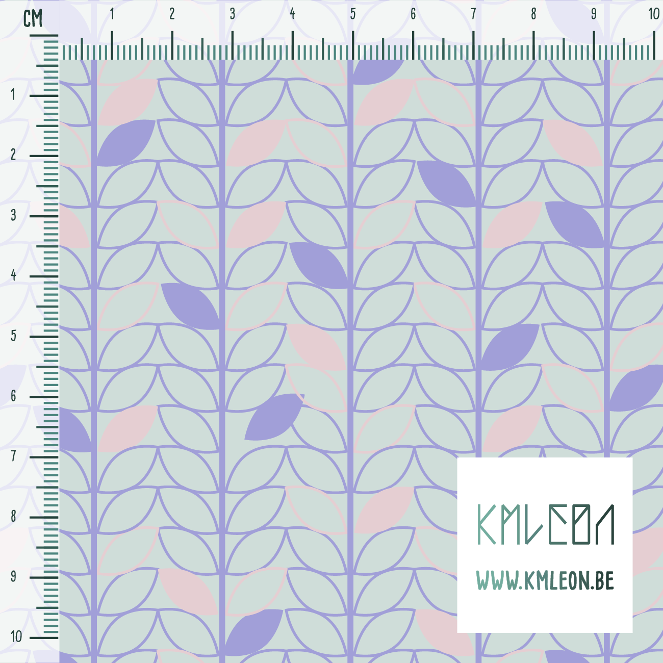 Paarse en roze blaadjes stof