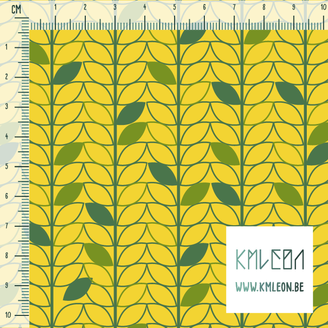 Groene blaadjes stof