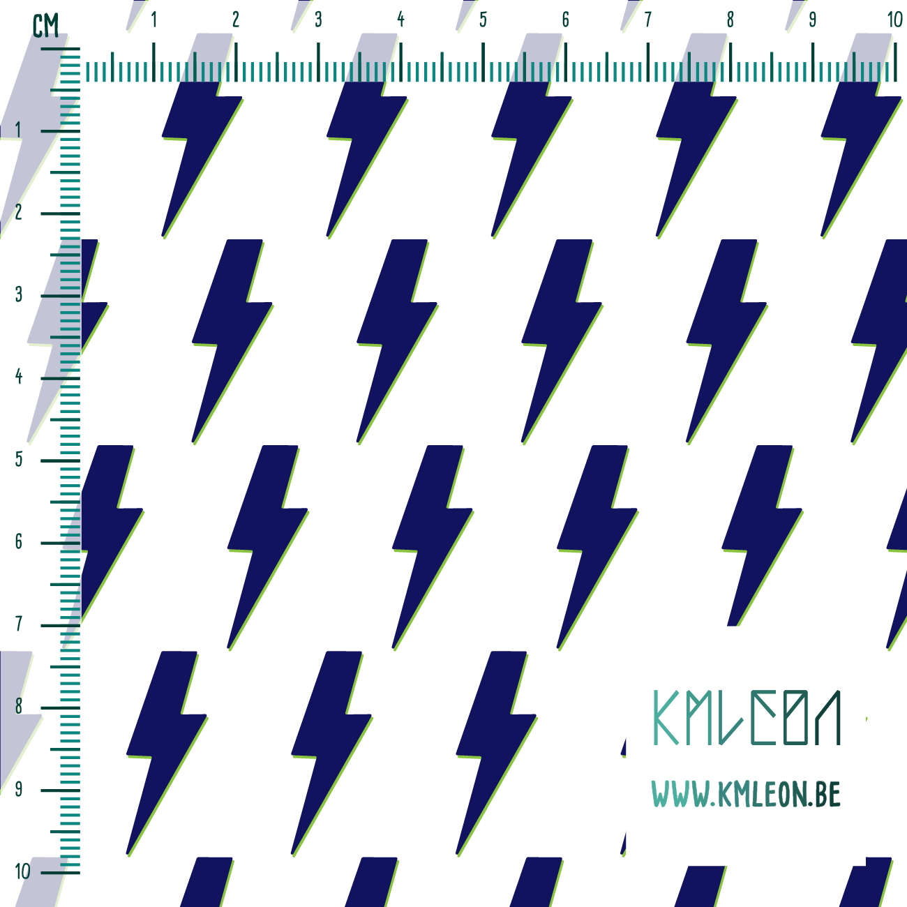 Blauwe bliksems stof