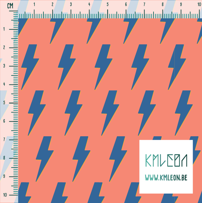 Blauwe bliksems stof