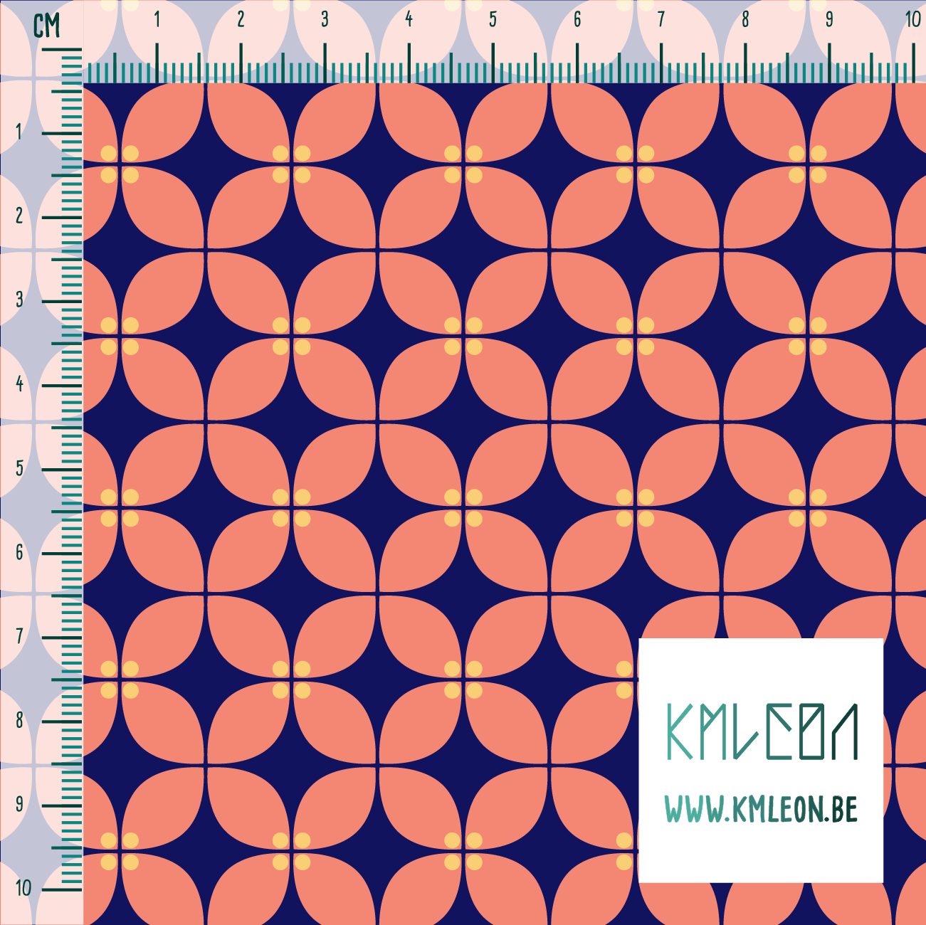 Roze en gele bloemen stof