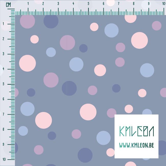 Willekeurige blauwe, paarse en roze stippen stof