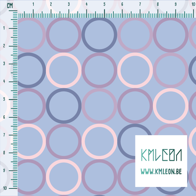 Willekeurige roze, paarse en blauwe cirkels stof