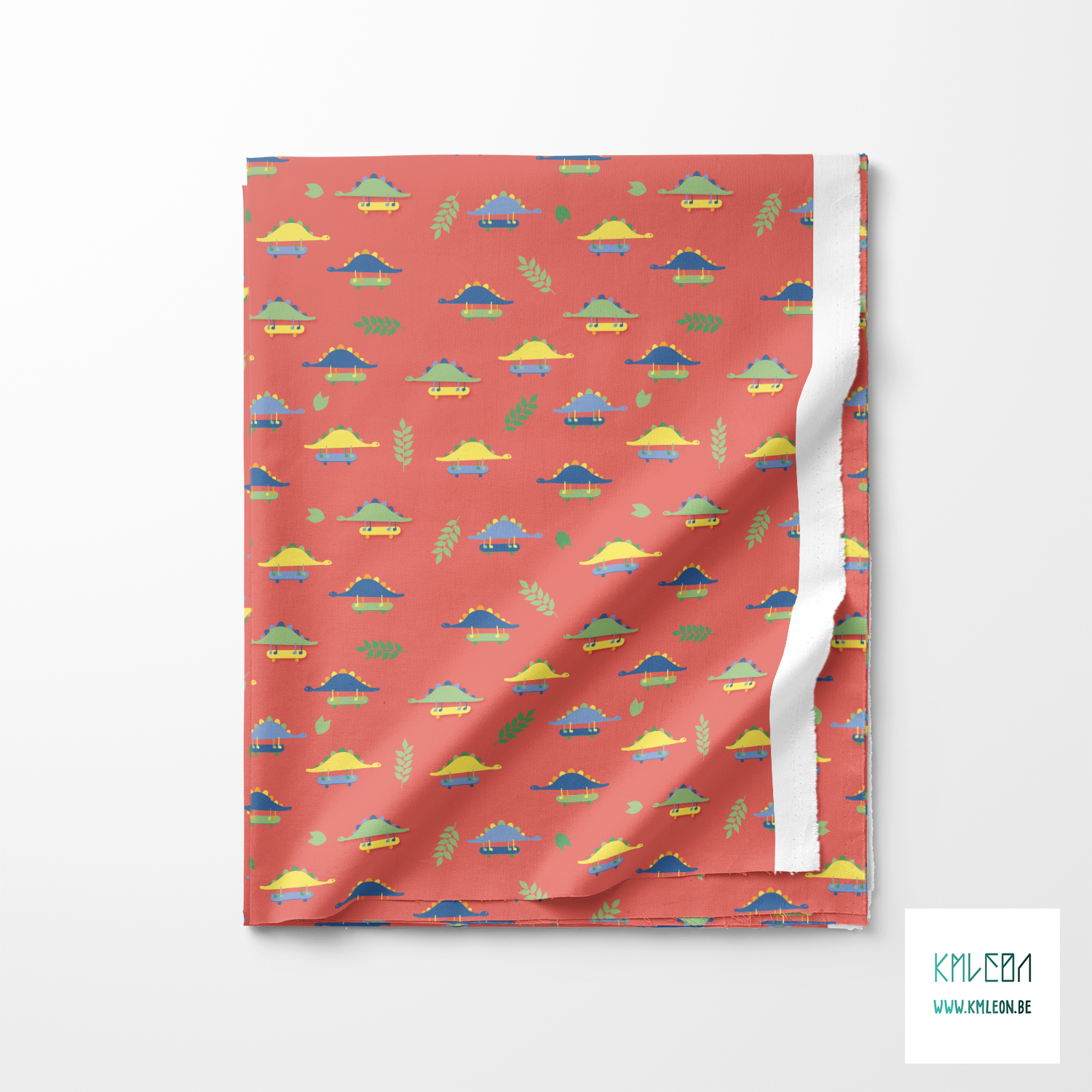 Dinosaurussen op skateboards stof