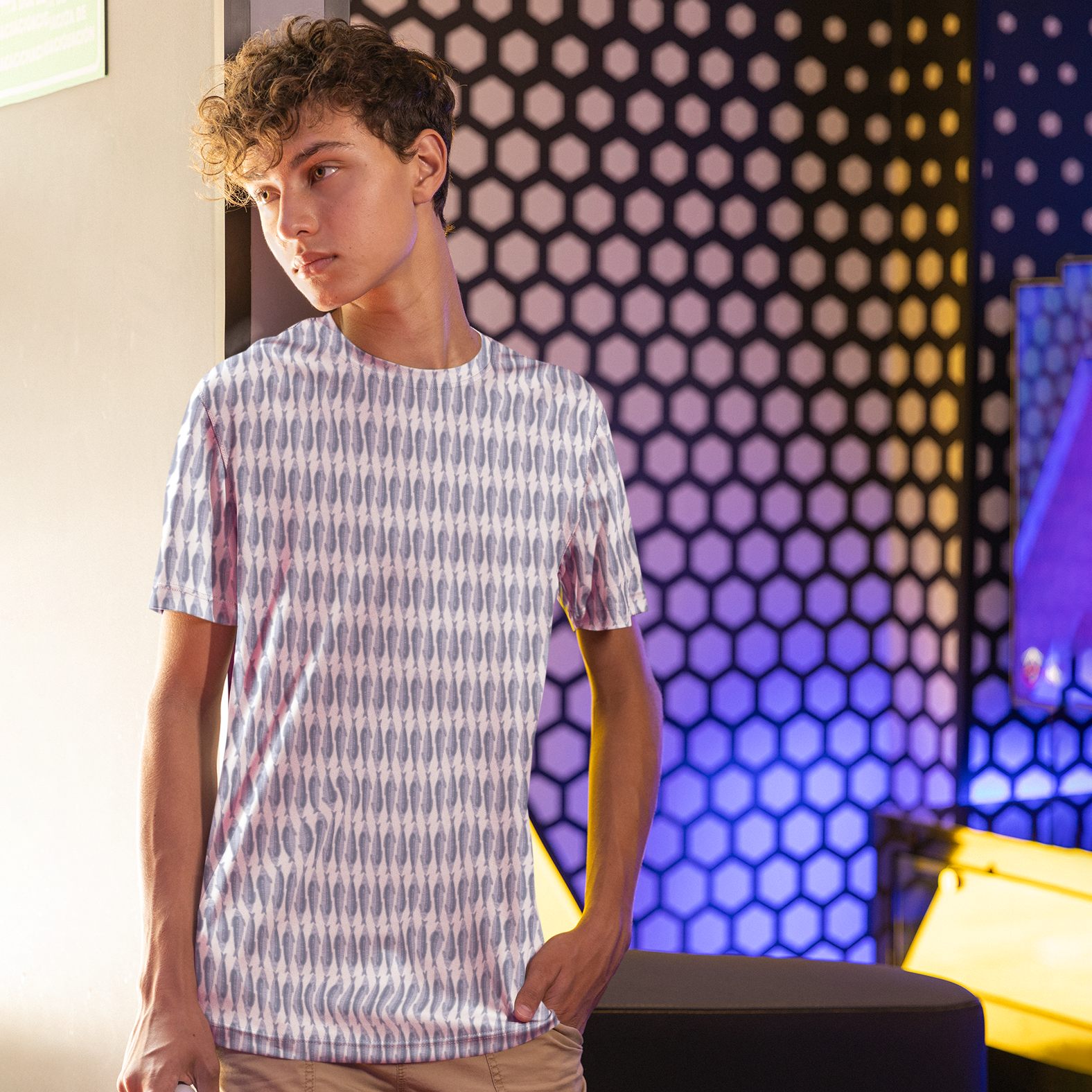 Blauwe sardienen stof