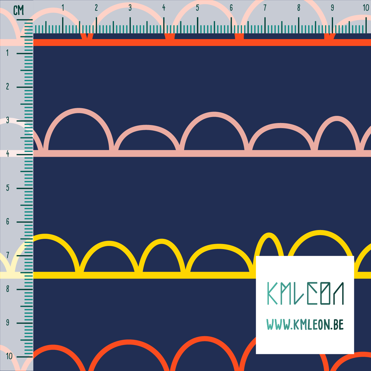 Gele, roze en oranje onregelmatige bogen stof