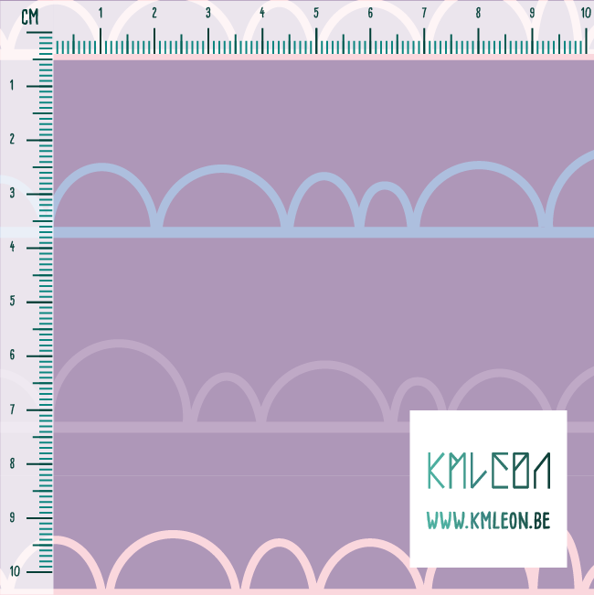 Paarse, roze en blauwe onregelmatige bogen stof