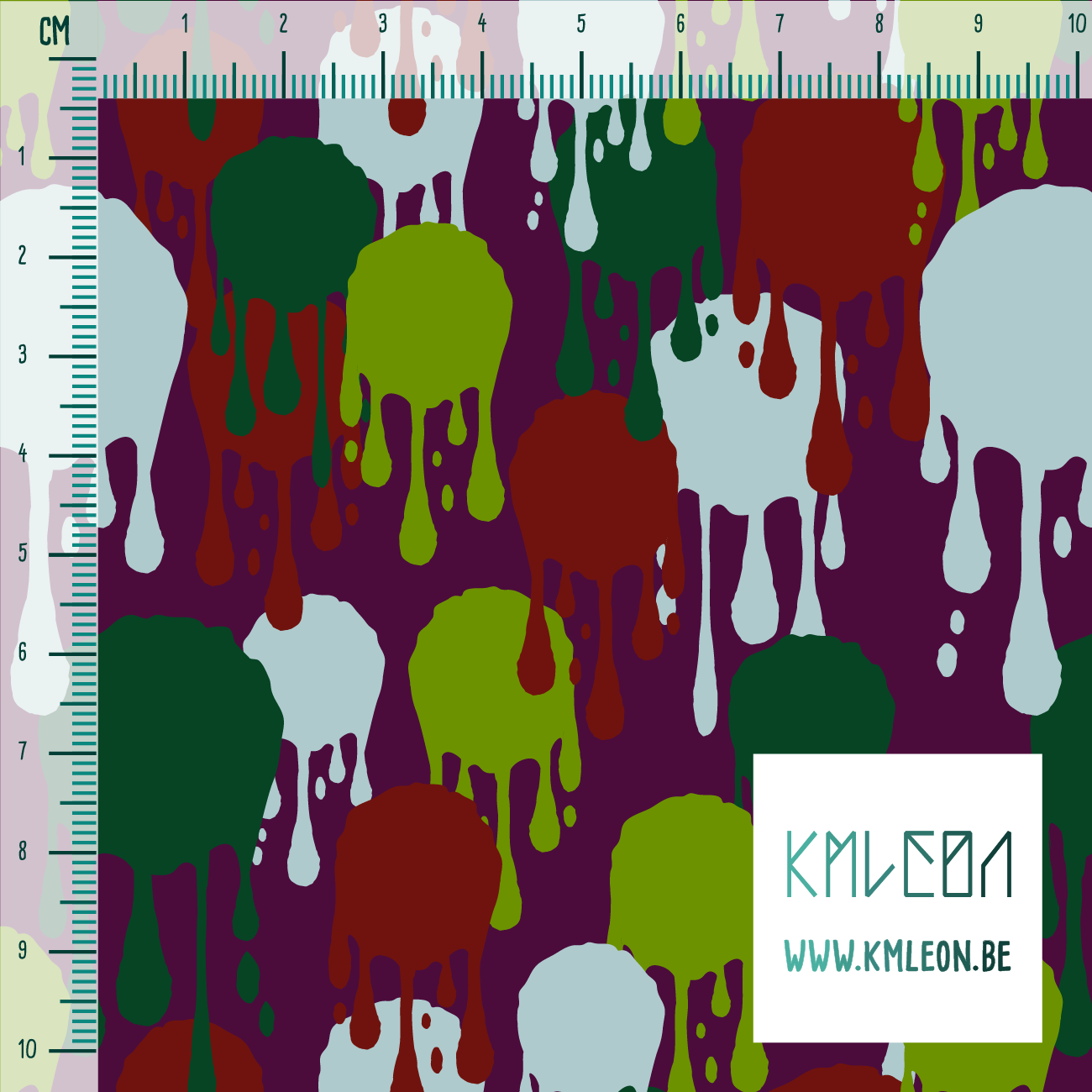 Rode, lichtblauwe en groene graffiti stof