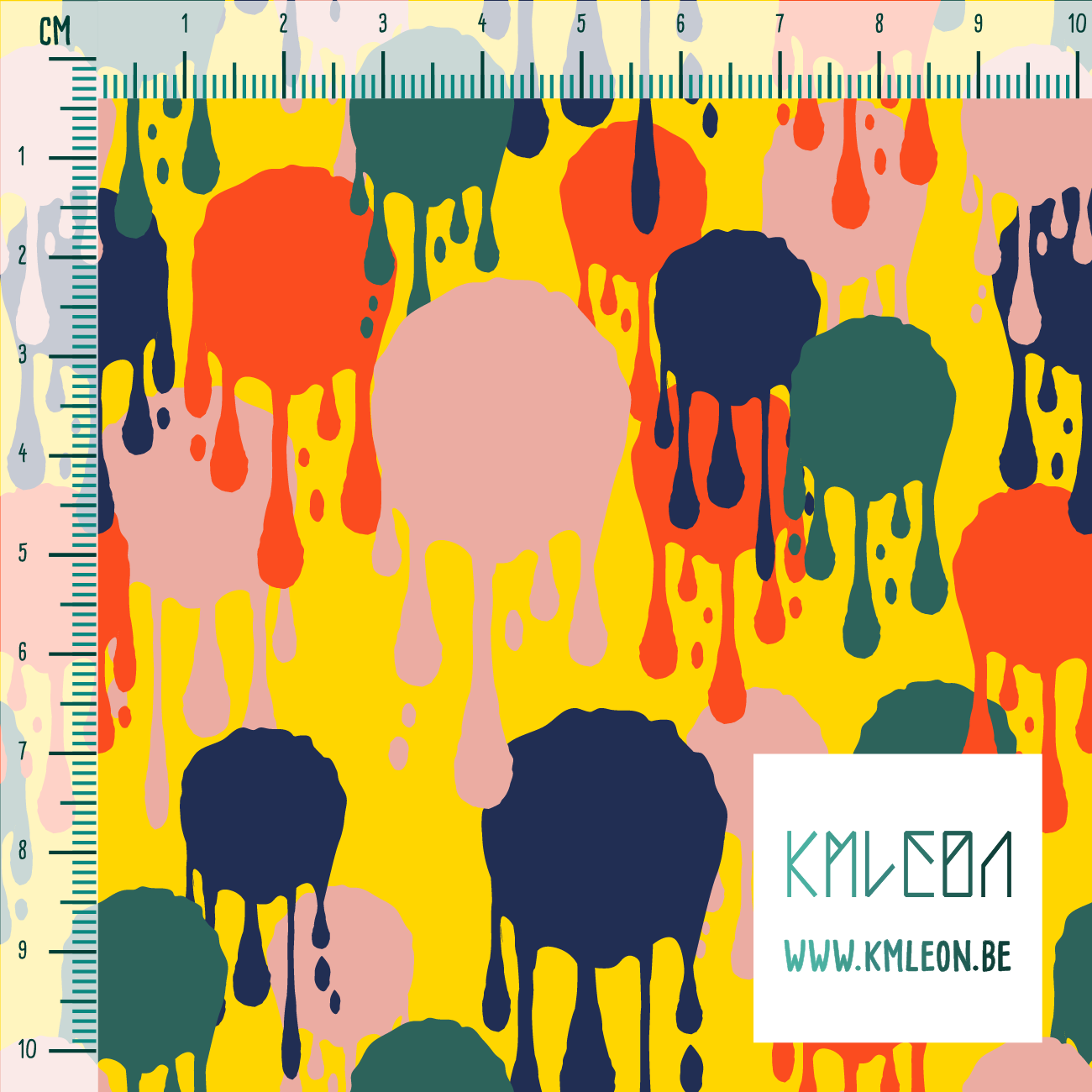 Oranje, donkerblauwe, groene en roze graffiti stof