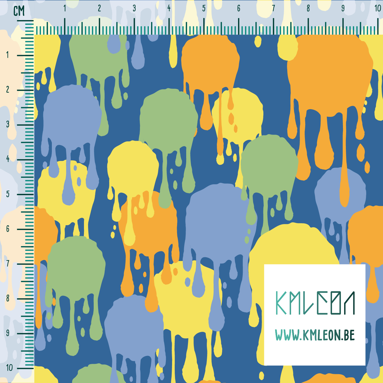 Blauwe, groene, gele en oranje graffiti stof