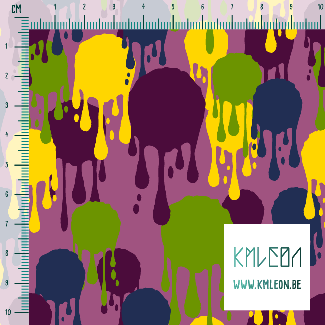 Paarse, groene, gele en donkerblauwe graffiti stof