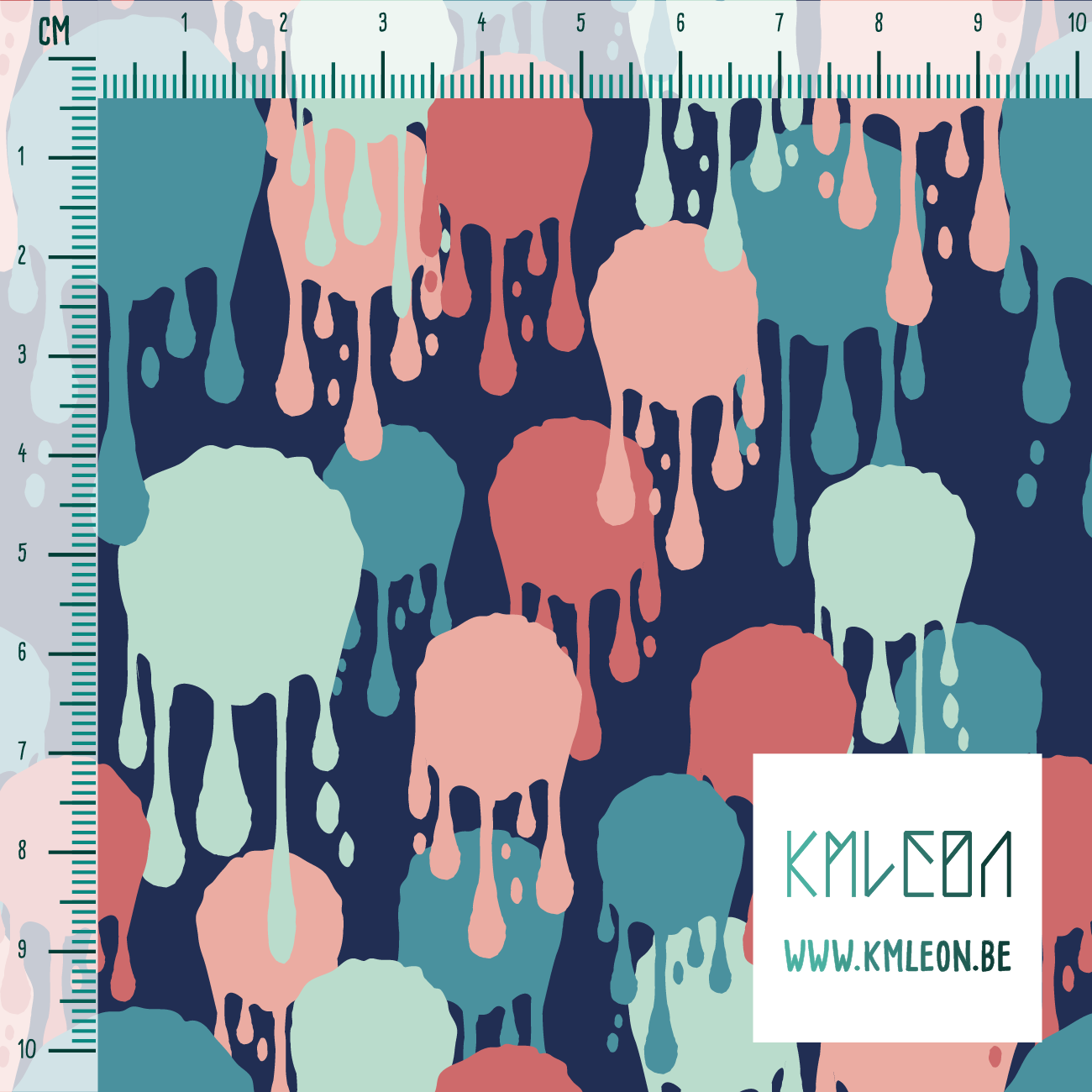 Roze, muntgroene en blauwgroene graffiti stof