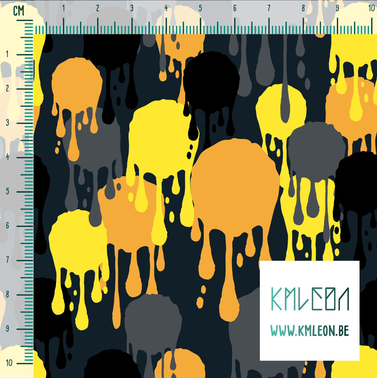 Gele, oranje, grijze en zwarte graffiti stof