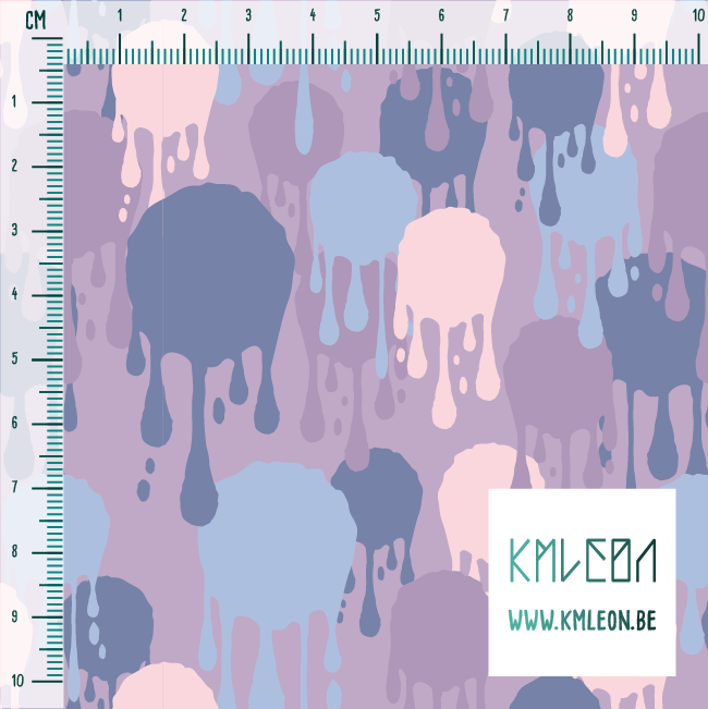 Blauwe, paarse en roze graffiti stof