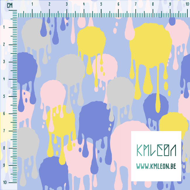 Roze, gele, grijze en blauwpaarse graffiti stof