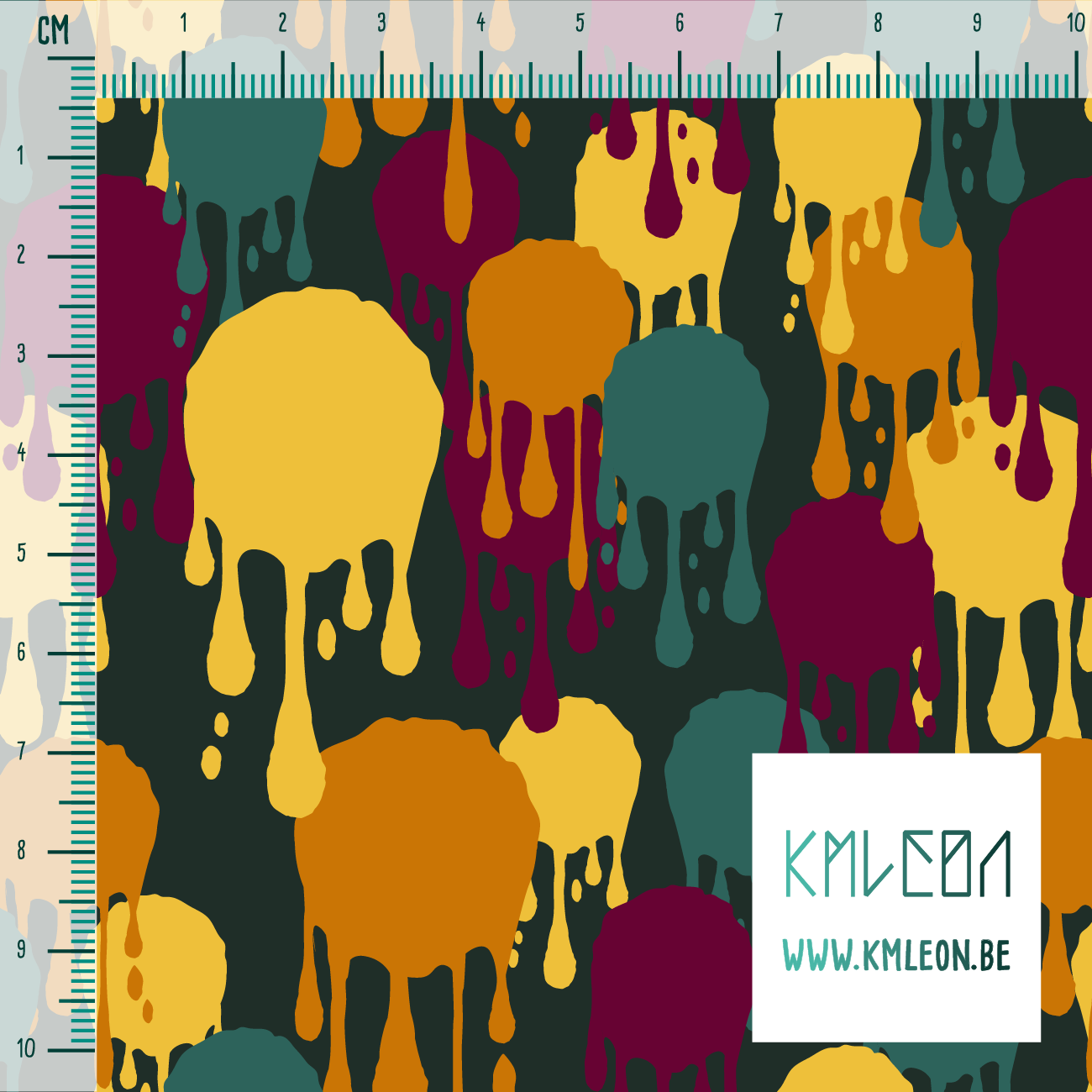 Gele, oranje, groene en paarse graffiti stof