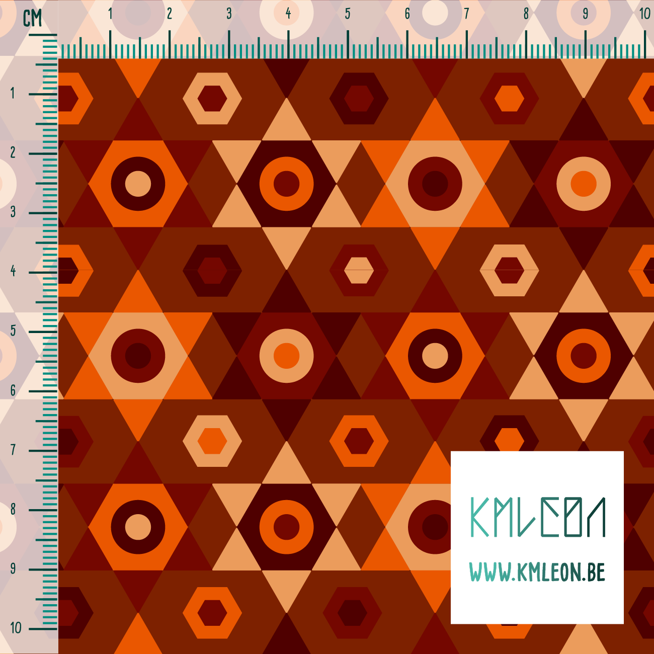 Beige, bruine en oranje sterren stof