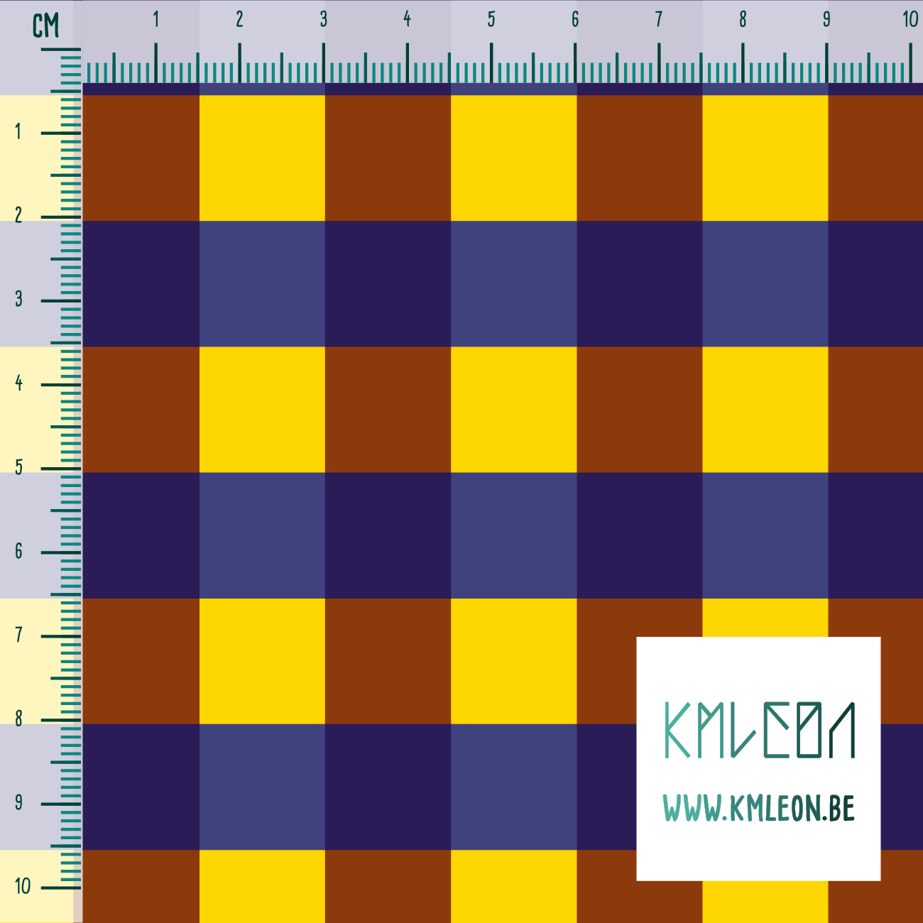 Gele, rode en blauwe ruitjes stof