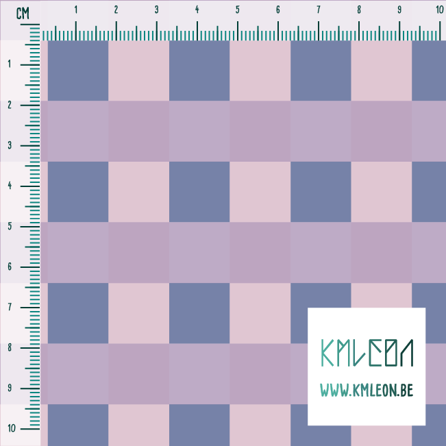 Paarse, roze en blauwe ruitjes stof