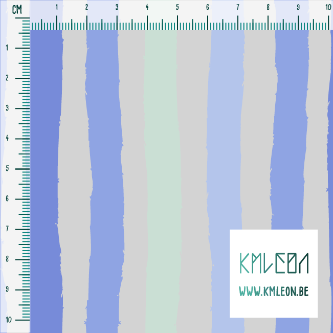 Muntgroene en blauwpaarse strepen stof