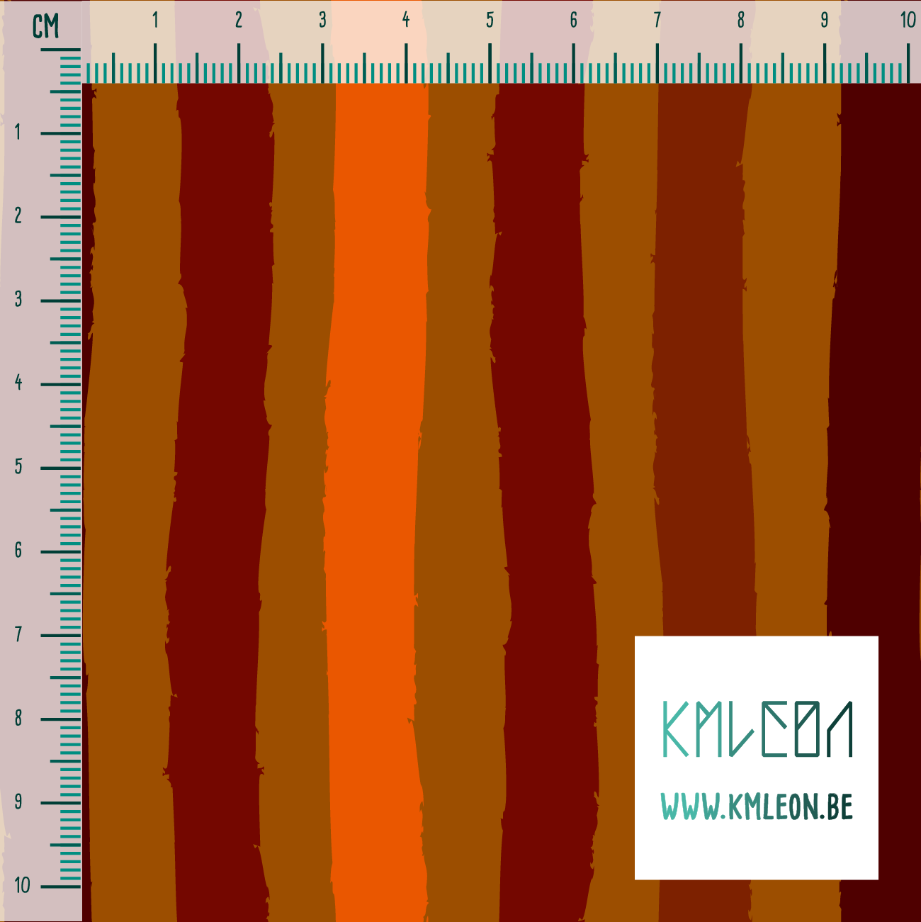 Oranje en bruine strepen stof