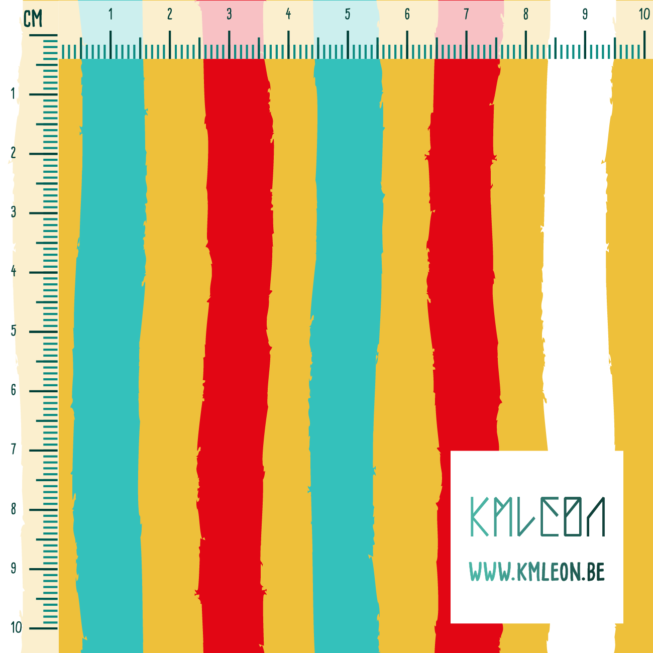 Rode, blauwgroene en witte strepen stof